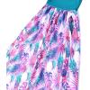 imagePerfashion Girls Maxi DressCottonCasualSleevelessLong Sleeve Crew Neck 615YTropical Plants Q43