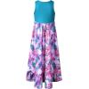 imagePerfashion Girls Maxi DressCottonCasualSleevelessLong Sleeve Crew Neck 615YTropical Plants Q43