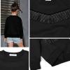 imagePerfashion Girls Novelty Hoodies Kids Pullover Sweatershirts 413YearsBlackthicker