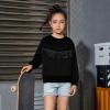 imagePerfashion Girls Novelty Hoodies Kids Pullover Sweatershirts 413YearsBlackthicker