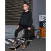 imagePerfashion Girls Novelty Hoodies Kids Pullover Sweatershirts 413YearsGrayblackregular Thickness