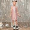 imagePerfashion Girls Sequin Dress Adjustable Spaghetti Strap Pencil Cami Midi Bodycon Dress Sparkly Party 615YPink251