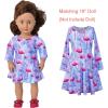 imagePerfashion Matching GirlsampampDolls SleevelessLong Sleeve ALine Dresses Unicorn Festival SkirtsFlamingo893