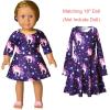imagePerfashion Matching GirlsampampDolls SleevelessLong Sleeve ALine Dresses Unicorn Festival SkirtsPurple Star Unicron Long Sleeve
