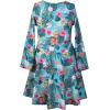 imagePerfashion Matching GirlsampampDolls SleevelessLong Sleeve ALine Dresses Unicorn Festival SkirtsTropical Flower893