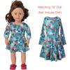 imagePerfashion Matching GirlsampampDolls SleevelessLong Sleeve ALine Dresses Unicorn Festival SkirtsTropical Flower893