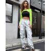 imagePerfashion Mesh Top Women 3 Pack Long Sleeve Crop Tops See Through Sheer Shirt Rave Sexy Dance ShrugPinkgreenblue3 Pack Long Sleeve  No Vest