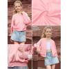 imagePerfashion Satin Bomber Jacket for Girls Zip Up Varsity Cropped Coat Sparkly Windbreaker with Pockets 413YSatin Pink 50906