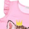 imagePerfashion 2Pack Nightgown for Girls Flutter Sleeve Mermaid Pajamas Cotton Sleepwear Dressing gownsCat  Leopard U03