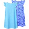 imagePerfashion 2Pack Nightgown for Girls Flutter Sleeve Mermaid Pajamas Cotton Sleepwear Dressing gownsM02 Mermaid