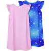 imagePerfashion 2Pack Nightgown for Girls Flutter Sleeve Mermaid Pajamas Cotton Sleepwear Dressing gownsU02 Unicorn