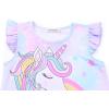 imagePerfashion 2Pack Nightgown for Girls Flutter Sleeve Mermaid Pajamas Cotton Sleepwear Dressing gownsUnicorn F53