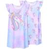 imagePerfashion 2Pack Nightgown for Girls Flutter Sleeve Mermaid Pajamas Cotton Sleepwear Dressing gownsUnicorn F53