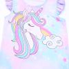 imagePerfashion 2Pack Nightgown for Girls Flutter Sleeve Mermaid Pajamas Cotton Sleepwear Dressing gownsUnicorn F53