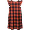 imagePerfashion Girls Nightgowns Soft Sleepwear Nightdress Flutter Sleeve KittenRabbit Pajamas 413 YearsPlaid Reindeer