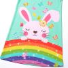 imagePerfashion Girls Nightgowns Soft Sleepwear Nightdress Flutter Sleeve KittenRabbit Pajamas 413 YearsRainbow Bunny