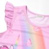 imagePerfashion Girls Nightgowns Soft Sleepwear Nightdress Flutter Sleeve KittenRabbit Pajamas 413 YearsRainbow Unicorn