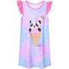 imagePerfashion Girls Nightgowns Soft Sleepwear Nightdress Flutter Sleeve KittenRabbit Pajamas 413 YearsTiedye U29