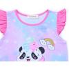 imagePerfashion Girls Nightgowns Soft Sleepwear Nightdress Flutter Sleeve KittenRabbit Pajamas 413 YearsTiedye U29