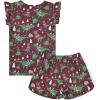 imagePerfashion Girls Pajama Sets Flutter Sleeve Ruffles Soft Pjs Size 413 Years SleepwearDinosaurburgundy M94