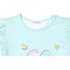 imagePerfashion Girls Pajama Sets Flutter Sleeve Ruffles Soft Pjs Size 413 Years SleepwearMint Green Rabbit M10