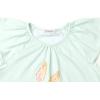 imagePerfashion Girls Pajama Sets Flutter Sleeve Ruffles Soft Pjs Size 413 Years SleepwearMint Green Rabbit S26