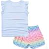 imagePerfashion Girls Pajama Sets Flutter Sleeve Ruffles Soft Pjs Size 413 Years SleepwearMint Rainbow Mermaid