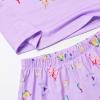 imagePerfashion Girls Pajama Sets Flutter Sleeve Ruffles Soft Pjs Size 413 Years SleepwearPurple Butterfly
