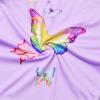 imagePerfashion Girls Pajama Sets Flutter Sleeve Ruffles Soft Pjs Size 413 Years SleepwearPurple Butterfly