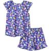 imagePerfashion Girls Pajama Sets Flutter Sleeve Ruffles Soft Pjs Size 413 Years SleepwearRabbit Navy Blue S24