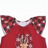 imagePerfashion Girls Pajama Sets Flutter Sleeve Ruffles Soft Pjs Size 413 Years SleepwearReindeer Plaids N13