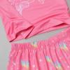 imagePerfashion Girls Pajama Sets Flutter Sleeve Ruffles Soft Pjs Size 413 Years SleepwearWatermelon Rainbow Horse