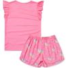 imagePerfashion Girls Pajama Sets Flutter Sleeve Ruffles Soft Pjs Size 413 Years SleepwearWatermelon Rainbow Horse