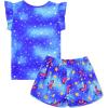 imagePerfashion Girls Pajama Sets Flutter Sleeve Ruffles Soft Pjs Size 413 Years SleepwearX70 Unicorn