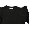 imagePerfashion Girls Pullover Sweaters Ruffle Long Sleeve Soft Slouchy Solid Knit Tops Warm 613Y