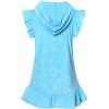imagePerfashion Swimwear Cover Up for Girls Terry Swim Cover Ups Hooded Kids Zipup CoverupsBlue B28