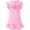 imagePerfashion Swimwear Cover Up for Girls Terry Swim Cover Ups Hooded Kids Zipup CoverupsPink 03401
