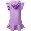 imagePerfashion Swimwear Cover Up for Girls Terry Swim Cover Ups Hooded Kids Zipup CoverupsPurple 29