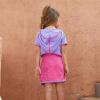 imagePerfashion Swimwear Cover Up for Girls Terry Swim Cover Ups Hooded Kids Zipup CoverupsPurplerose