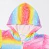 imagePerfashion Swimwear Cover Up for Girls Terry Swim Cover Ups Hooded Kids Zipup CoverupsRainbow A86