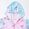 imagePerfashion Swimwear Cover Up for Girls Terry Swim Cover Ups Hooded Kids Zipup CoverupsUnicorn 637