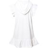 imagePerfashion Swimwear Cover Up for Girls Terry Swim Cover Ups Hooded Kids Zipup CoverupsWhite