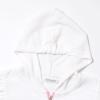 imagePerfashion Swimwear Cover Up for Girls Terry Swim Cover Ups Hooded Kids Zipup CoverupsWhite
