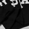 imagePerfashion Women Sweatshirt Crop Top Hoodie Long Sleeve SweatshirtsFlag Black Hoody