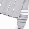 imagePerfashion Women Sweatshirt Crop Top Hoodie Long Sleeve SweatshirtsLight Grey008