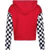 imagePerfashion Women Sweatshirt Crop Top Hoodie Long Sleeve SweatshirtsRed