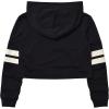 imagePerfashion Women Sweatshirt Crop Top Hoodie Long Sleeve SweatshirtsStriped Black Hoodie