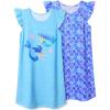 imagePerfashion 2Pack Nightgown for Girls Flutter Sleeve Mermaid Pajamas Cotton Sleepwear Dressing gownsM02 Mermaid