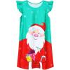 imagePerfashion Girls Nightgowns Soft Sleepwear Nightdress Flutter Sleeve KittenRabbit Pajamas 413 YearsChristmas Santa