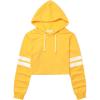 imagePerfashion Women Sweatshirt Crop Top Hoodie Long Sleeve SweatshirtsYellow